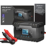 Qoltec Inteligentna mikroprocesorowa ładowarka 12V 8A | 24V 4A| Prostownik do akumulatora z funkcją naprawy - 13
