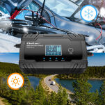 Qoltec Inteligentna mikroprocesorowa ładowarka 12V 8A | 24V 4A| Prostownik do akumulatora z funkcją naprawy - 14