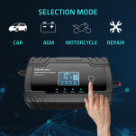 Qoltec Inteligentna mikroprocesorowa ładowarka 12V 8A | 24V 4A| Prostownik do akumulatora z funkcją naprawy - 10