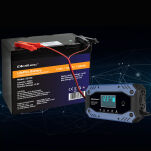 Qoltec Inteligentna ładowarka do  akumulatora STD AGM GEL LiFePO4 |  Prostownik z funkcją naprawy |12-24V |10A |  LCD | 9 - stopniowe ładowanie - 5