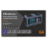 Qoltec Inteligentna mikroprocesorowa  ładowarka z testerem baterii i funkcją naprawy  12V | 6A | LCD - 13