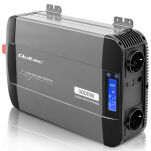 Qoltec Przetwornica napięcia | 1500W | 3000W | 12V na 230V | Czysty Sinus | USB |LiFePO4