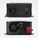 Qoltec Przetwornica napięcia | 1000W | 2000W | 12V na 230V | Czysty Sinus | USB |LiFePO4
