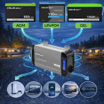 Qoltec Przetwornica napięcia | 1000W | 2000W | 12V na 230V | Czysty Sinus | USB |LiFePO4
