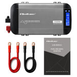 Qoltec Przetwornica napięcia | 1000W | 2000W | 12V na 230V | Czysty Sinus | USB |LiFePO4