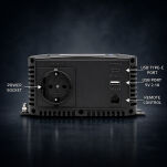 Qoltec Przetwornica napięcia | 500W | 1000W | 12V na 230V | Czysty Sinus | USB |LiFePO4