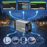 Qoltec Przetwornica napięcia | 500W | 1000W | 12V na 230V | Czysty Sinus | USB |LiFePO4