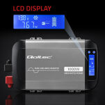 Qoltec Przetwornica napięcia | 500W | 1000W | 12V na 230V | Czysty Sinus | USB |LiFePO4